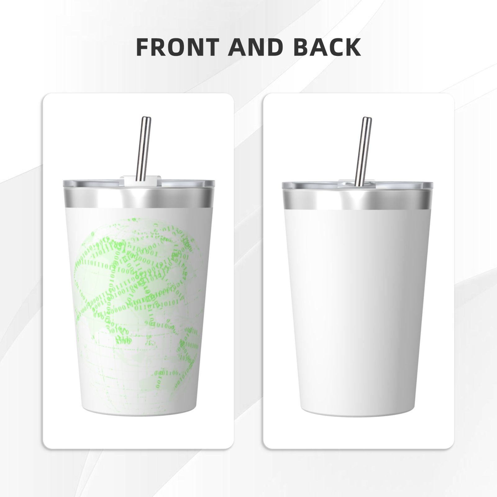 12OZ Thermos With Conical Straw